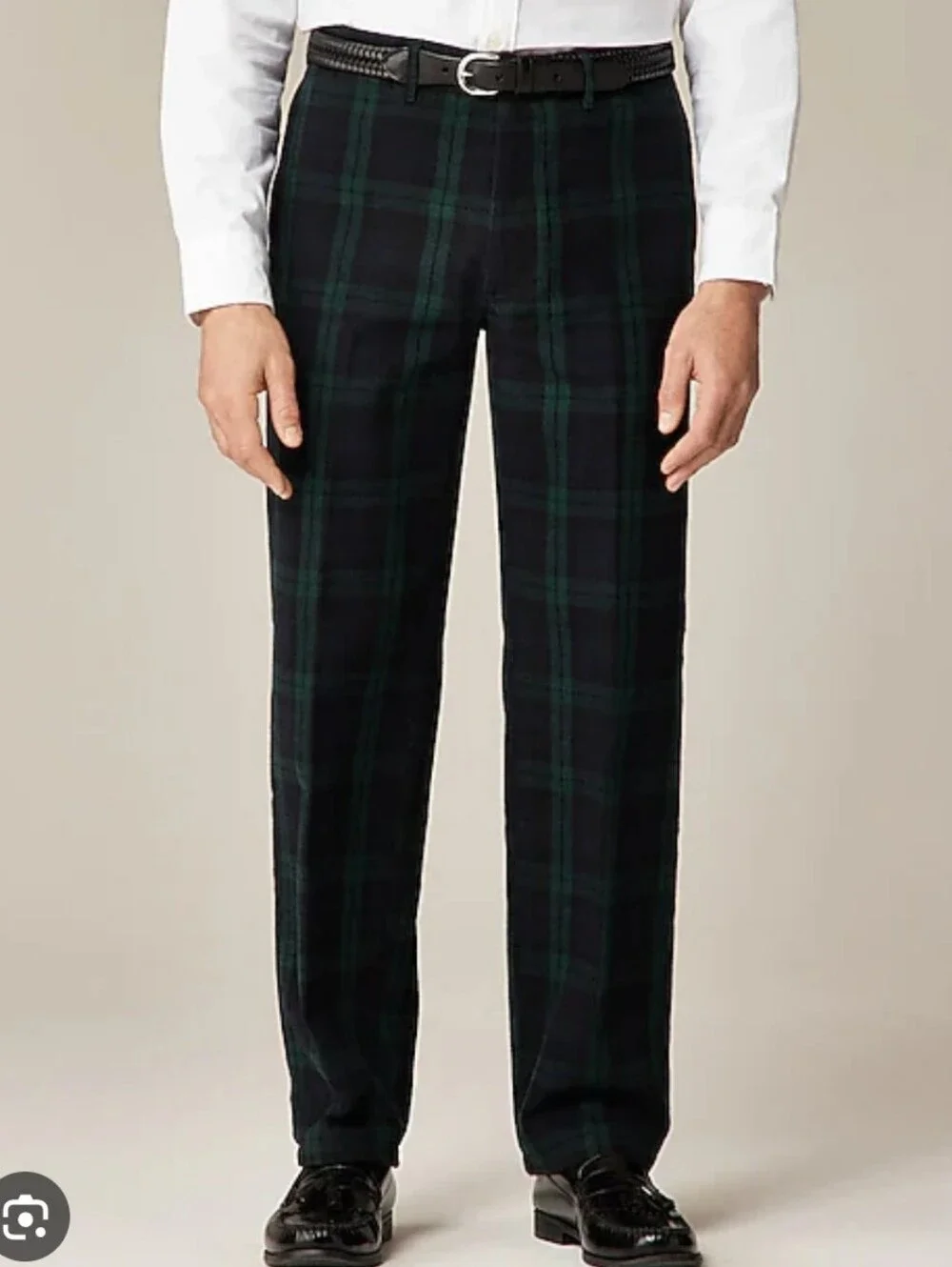 J Crew Straight-fit brushed twill trouser in Black Watch tartan CO459 Size 33x30